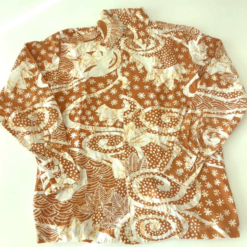 Hawaiian shirt, long sleeved, size l